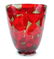 Barovier & Toso Red Mosaic Triangle Murano Glass Vase - 9