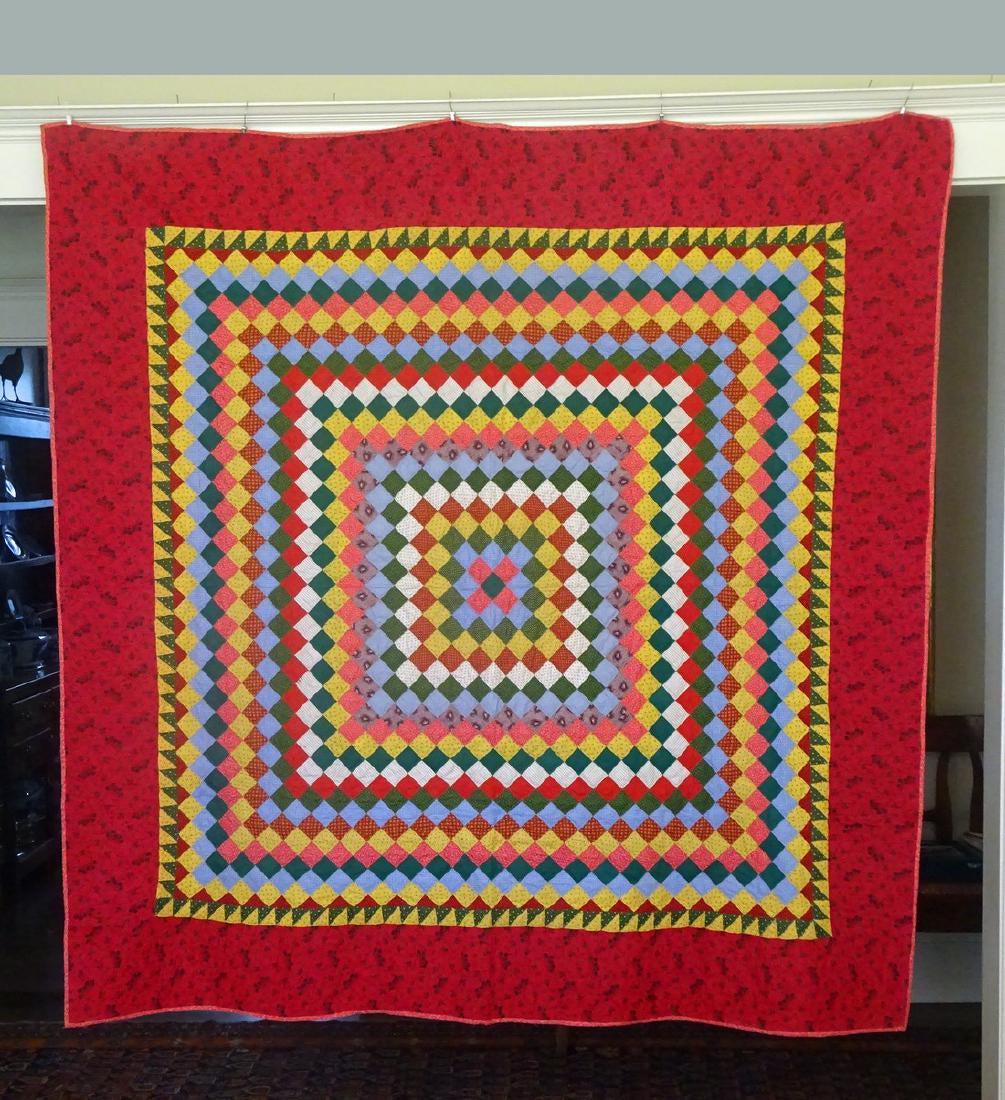 1800's Trip 'round The World Quilt (1 of 3)