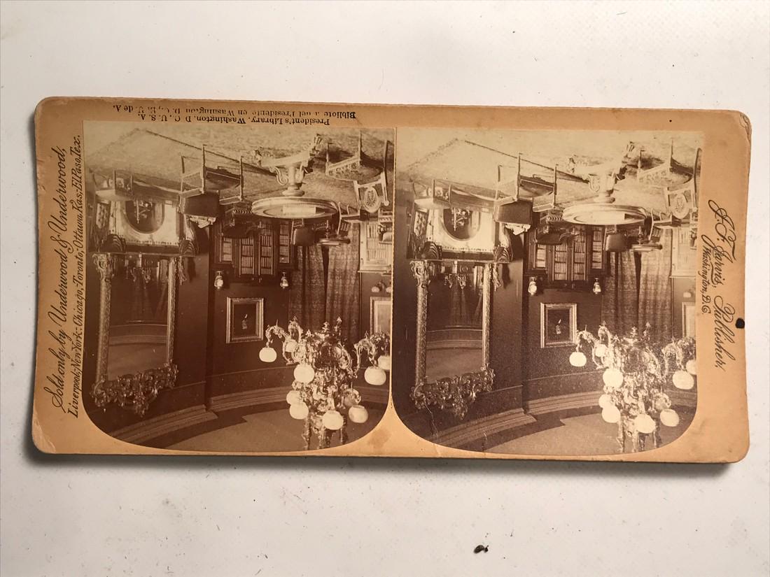 Stereo opticon card with original picture of President (1 of 1)
