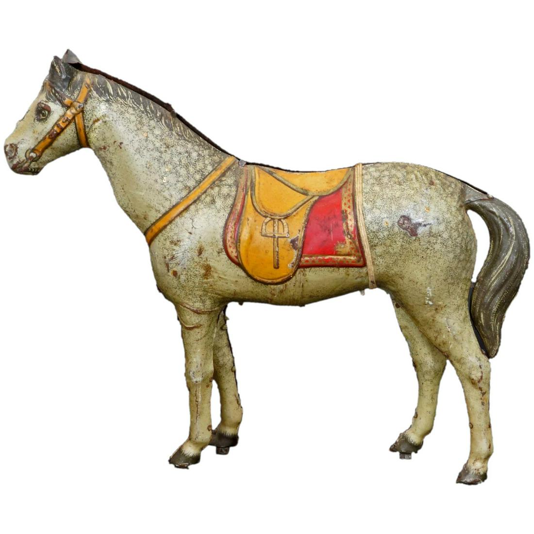 Antique Tin Lithographed Horse Toy C 1880 (1 of 9)