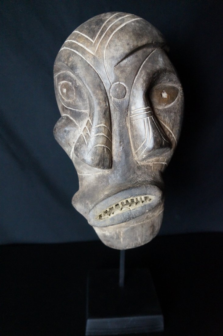 Early 20C GREENLANDIC Ammassalimiut Shaman Mask - INUIT (1 of 11)