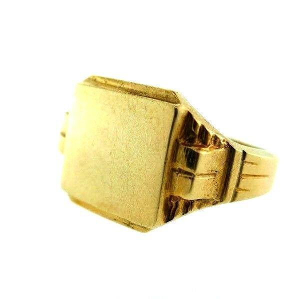 ANTIQUE 10k Yellow Gold Signet Ring Circa 1900s (1 of 6)