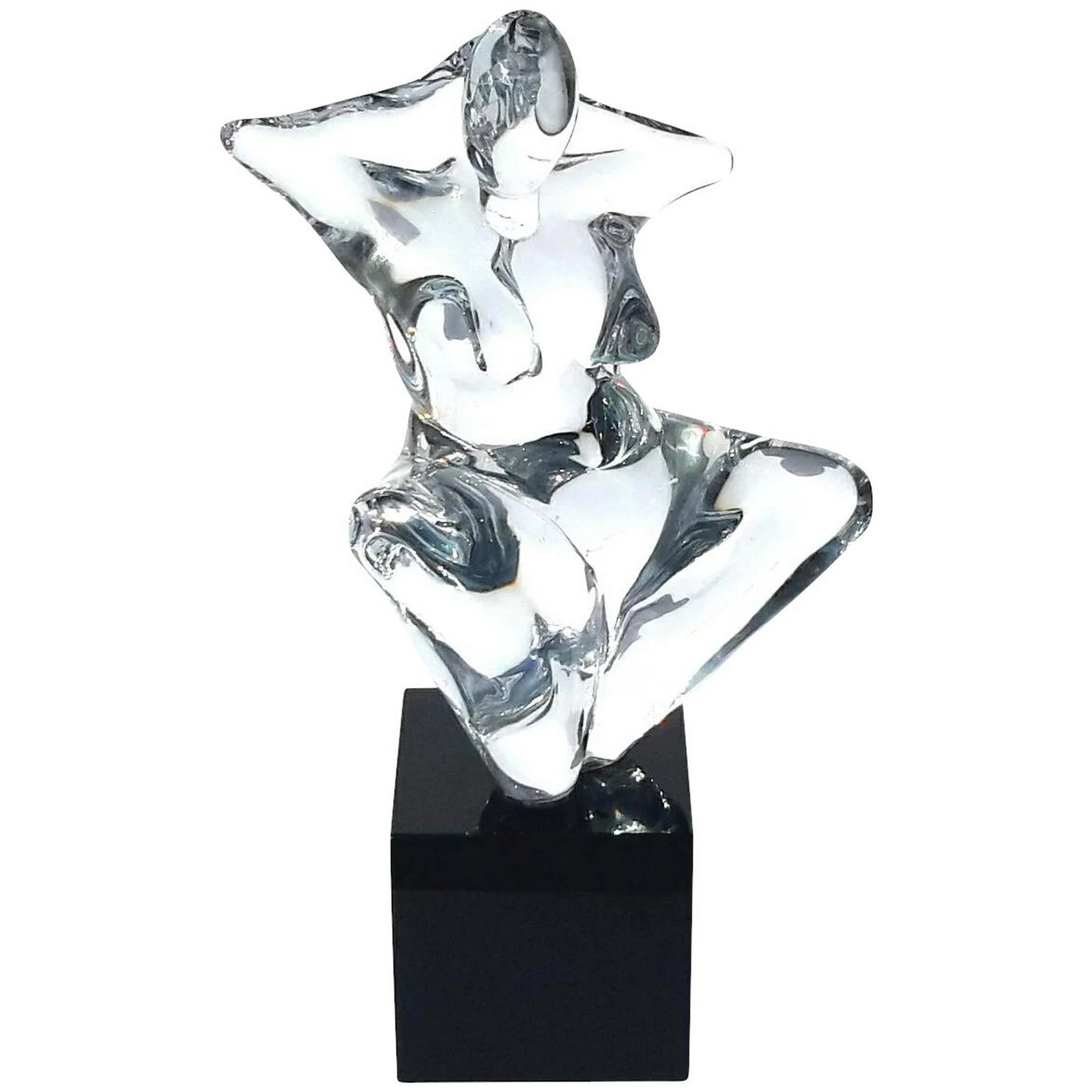 Oscars Zanetti For Oggetti Large Murano Glass Nude: An Absolutely Fabulous Signed Oscars Zanetti For Oggetti Italy Large Murano Glass Nude Women Sculpture. Truly A Work Of Art Signed By One Of The Leading Glass Artist In Venice. The Figure Is Clear Gla
