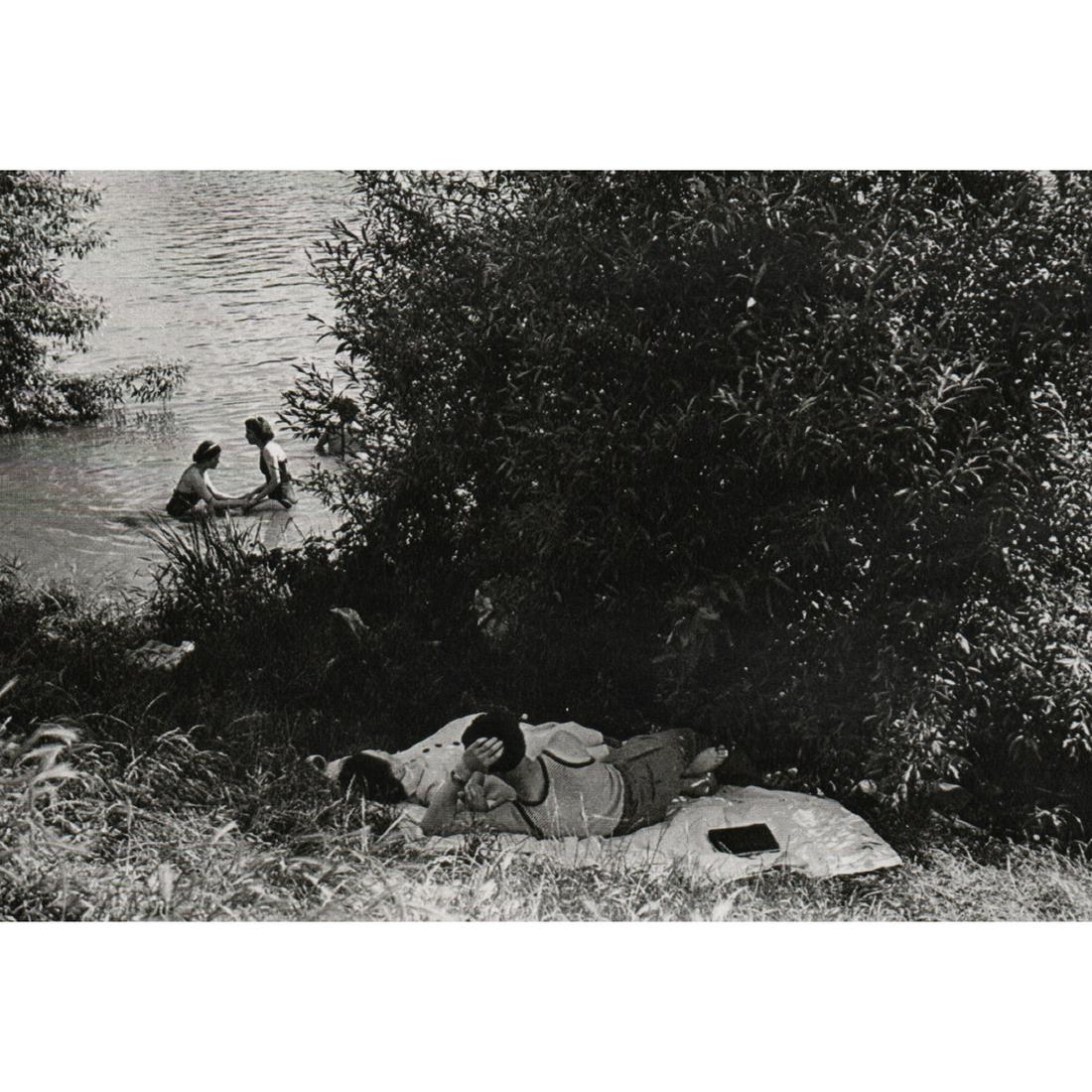HENRI CARTIER-BRESSON - Along the Marne, France 1936: Artist: HENRI CARTIER-BRESSON Print Title: Along the Marne, France 1936 Medium: Sheet-fed Gravure Printing Date: 1970s Printed in England Image Size: 7 x 4.75 inches Henri Cartier-Bresson(1908-2004) w