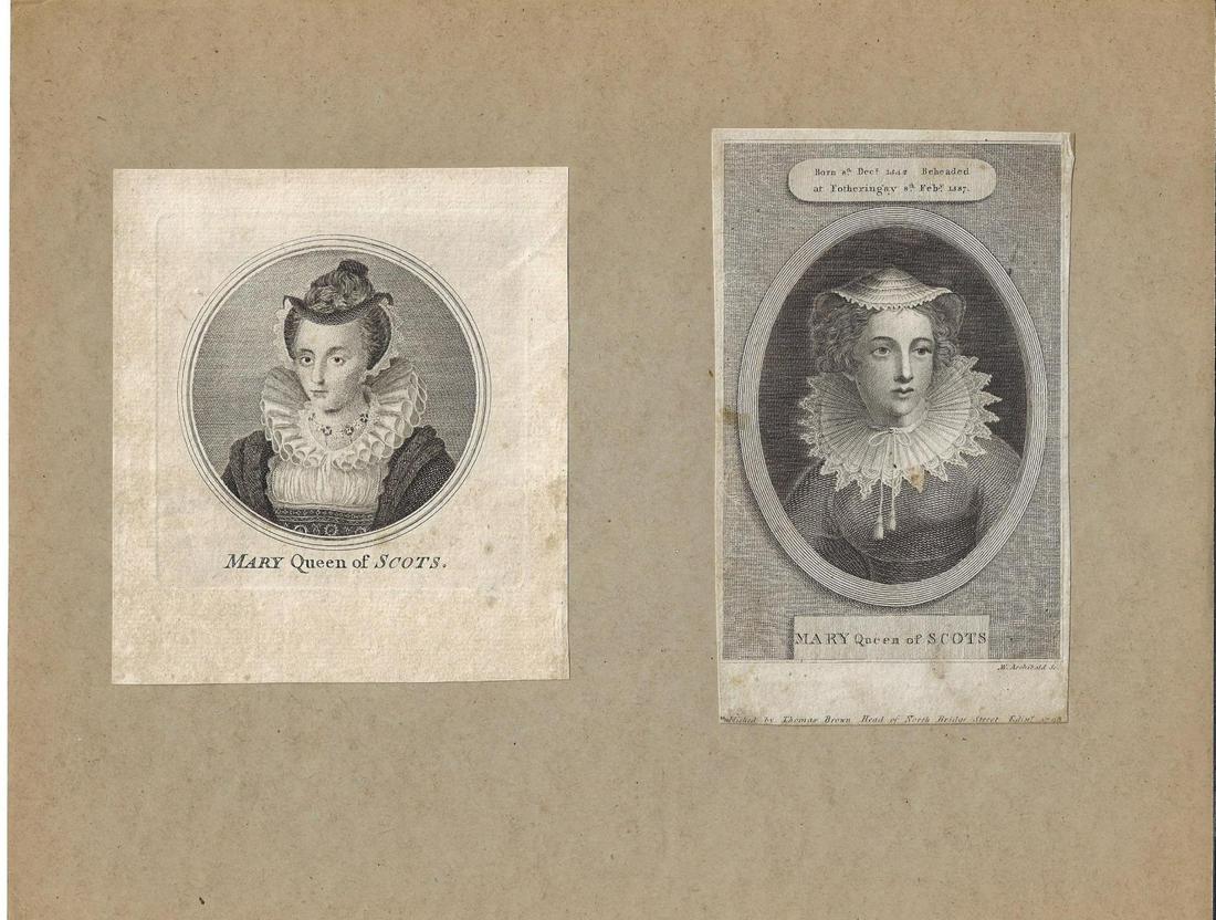 Two 18th C Engravings Mary Queen of Scots (1 of 1)