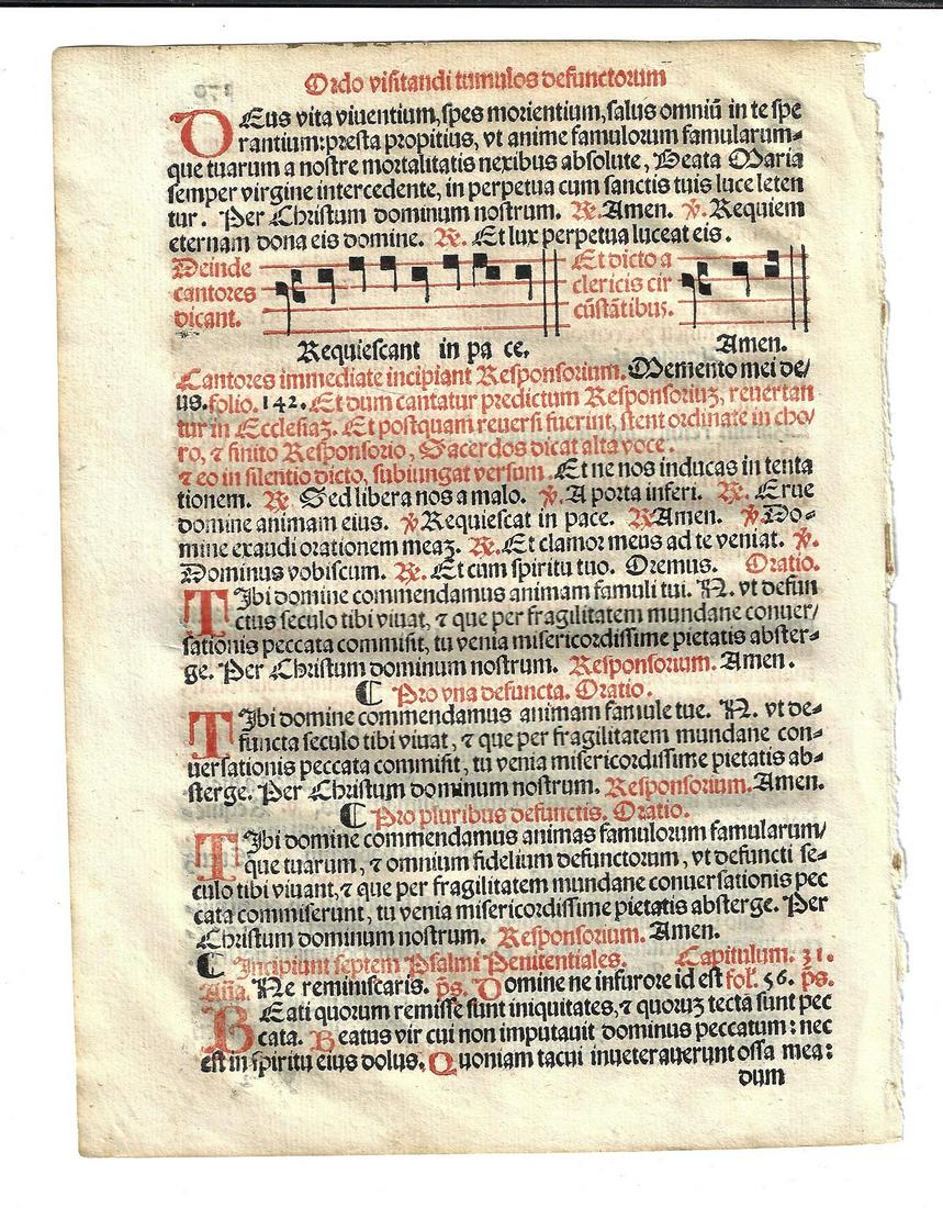 1567 Catholic Prayer Leaf w/ Music (1 of 2)