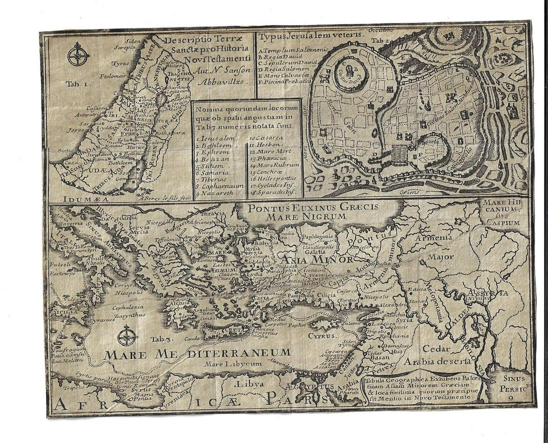 18th C Map Ancient World Jerusalem (1 of 1)