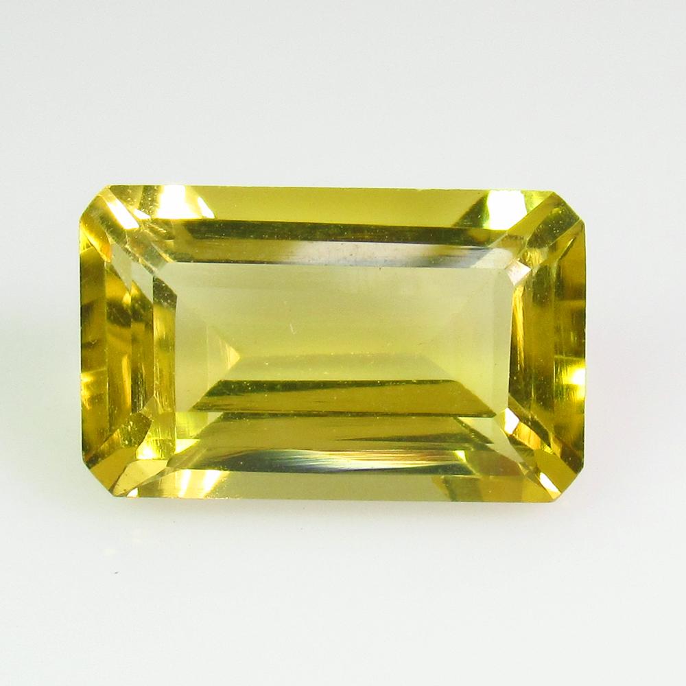 12.72 Ct Genuine  Yellow Lemon Quartz Emerald Cut (1 of 2)