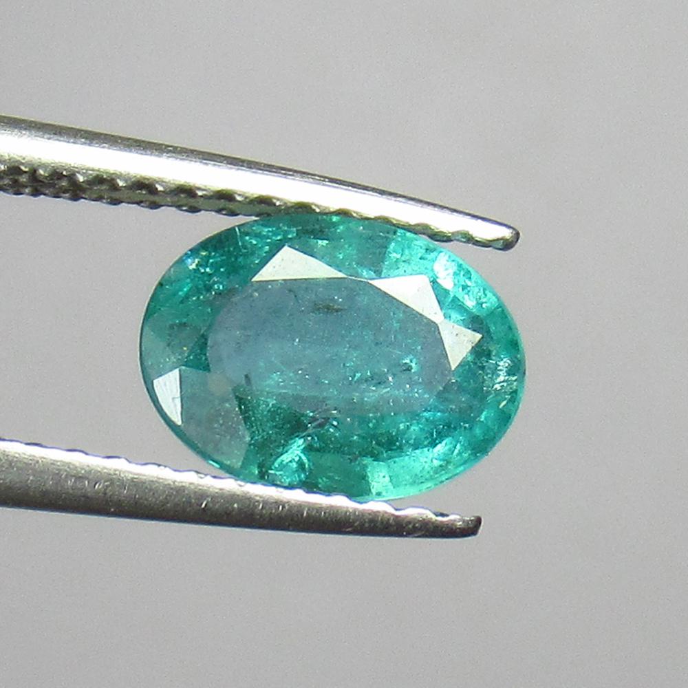 1.11 Ct Genuine Zambian Emerald Oval Cut (1 of 2)