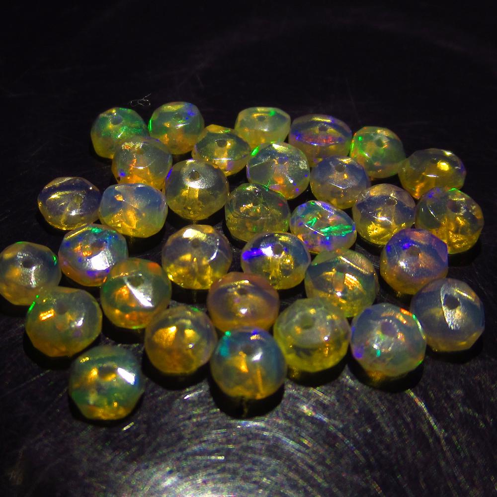 4.70 Ct Genuine 31 Drilled Multi-Color Fire Opal Beads (1 of 2)