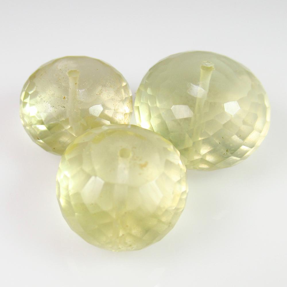 51.37 Ct Genuine 3 Drilled Lemon Quartz Round Beads: No Reserve! Title: 51.37 Ct Genuine 3 Drilled Lemon Quartz Round Beads Stone Clarity: Transparent Gemstones: Natuarl Lemon Quartz Beads Carat Weights: 51.37 Size/Dimensions: 13.50 to 15.90 mm / 3 PC's