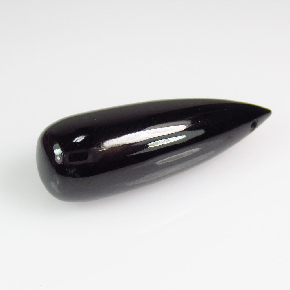 16.33 Ct Genuine Black Spinel Pear Drop: No Reserve! Title: 16.33 Ct Genuine Black Spinel Pear Drop Stone Clarity: Opaque Gemstones: Natural Black Spinel Beads Carat Weights: 16.33 Size/Dimensions: 26.00 x 8.30 x 8.30 mm Additional Informati