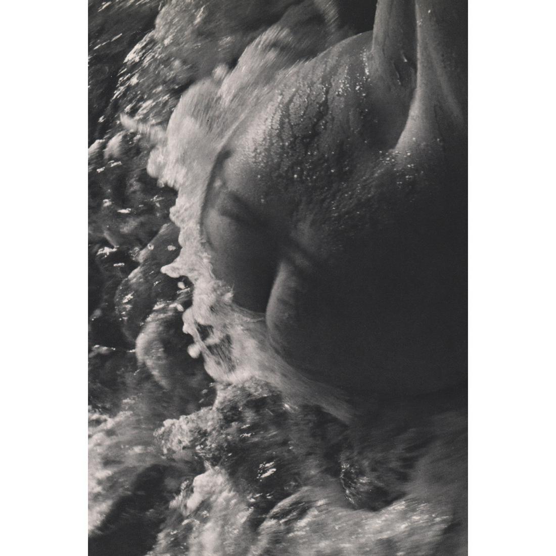 LUCIEN CLERGUE - Nude, Point Lobos, Carmel, CA 1981: Artist: LUCIEN CLERGUE Print Title: Point Lobos, Carmel, CA 1981 Medium: Color Photo-lithograph Printing Date: 1980's Printed in Italy Image Size: 5.25 X 3.75 inches Lucien Clergue August 14, 1934 –