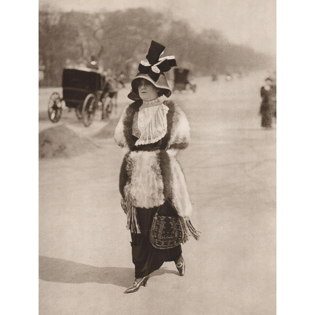 JACQUES HENRI LARTIGUE - Along the Bois de Boulogne: Artist: JACQUES HENRI LARTIGUE Print Title: Along the Bois de Boulogne Medium: Sheet-fed Gravure Printing Date: 1970's Printed in Switzerland Image Size approx: 9.5 X 12.5 inches Jacques Henri Lartigu