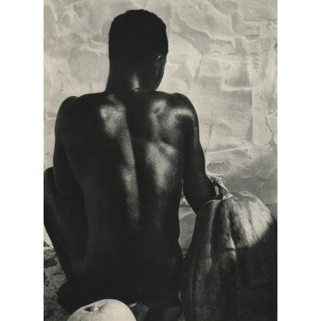 HERBERT LIST - Black Male Nude: Artist: HERBERT LIST Print Title: Black Male Nude, 1935 Medium: Sheet-fed Gravure Printing Date: 1950's Printed in France Image Size approx: 8 x 10.5 inches Herbert List (1903-1973) was a German photo