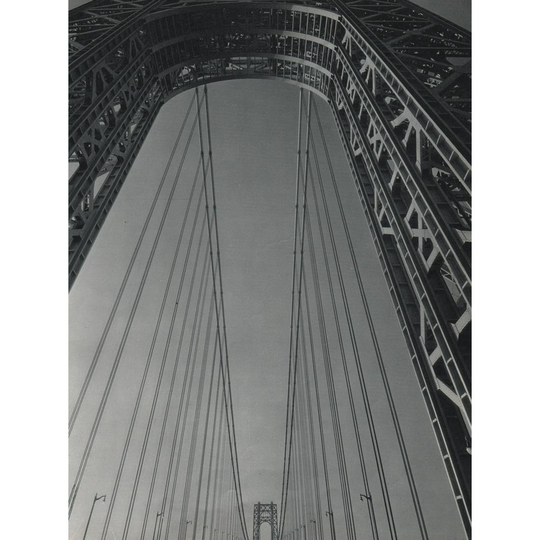 EDWARD STEICHEN - George Washington Bridge, 1931: Artist: EDWARD STEICHEN Print Title: George Washington Bridge, 1931 Medium: Sheet-fed Gravure Printing Date: 1960's Printed in Switzerland Image Size approx: 8 x 11 inches Edward Jean Steichen (1879-1