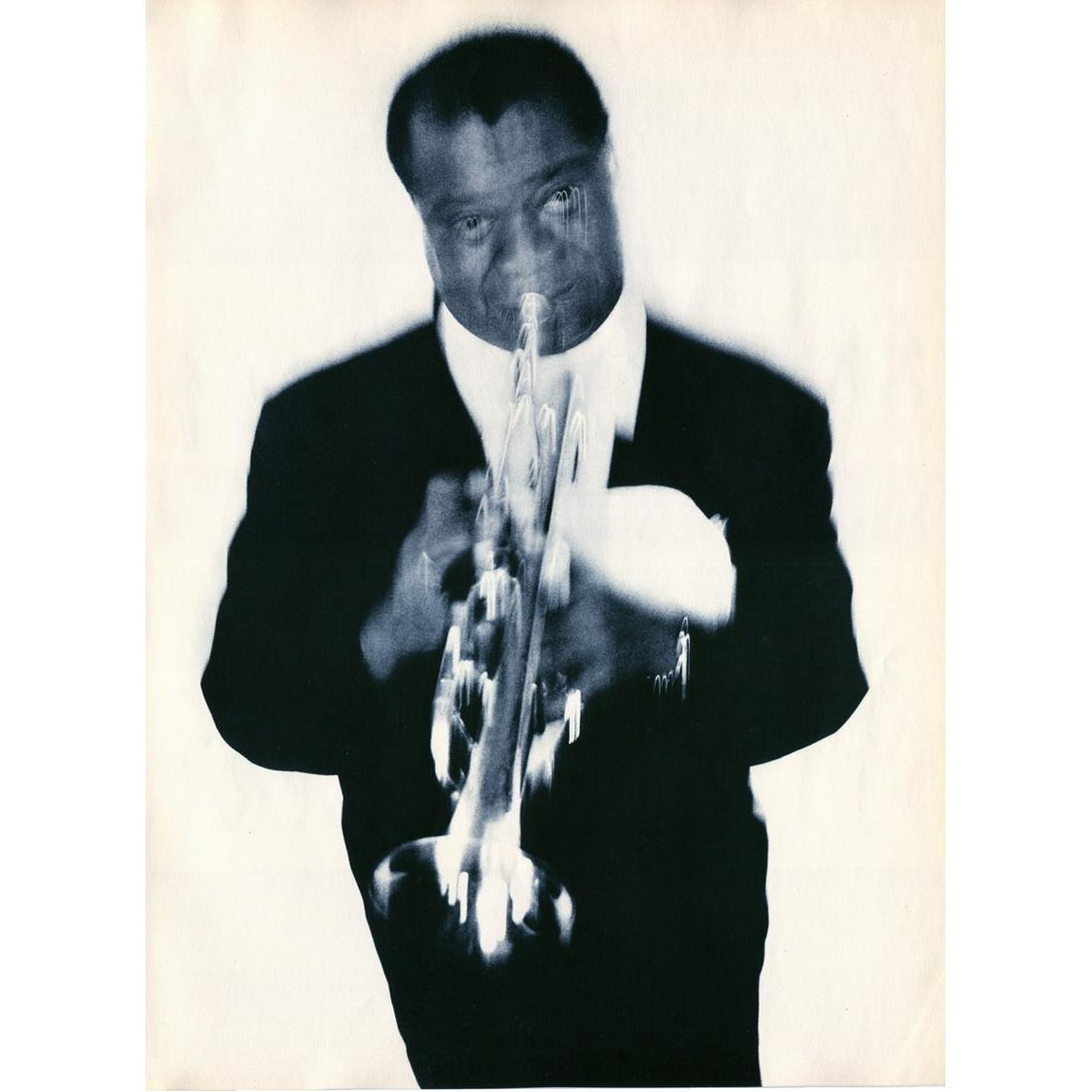 RICHARD AVEDON - Louis Armstrong, 1956: Artist: RICHARD AVEDON Print Title: Louis Armstrong, 1956 Medium: Sheet-Fed Gravure Printed in 1950's Printed in Switzerland Image Size approx: 10 x 14 inches Richard Avedon (1923-2004) was an America