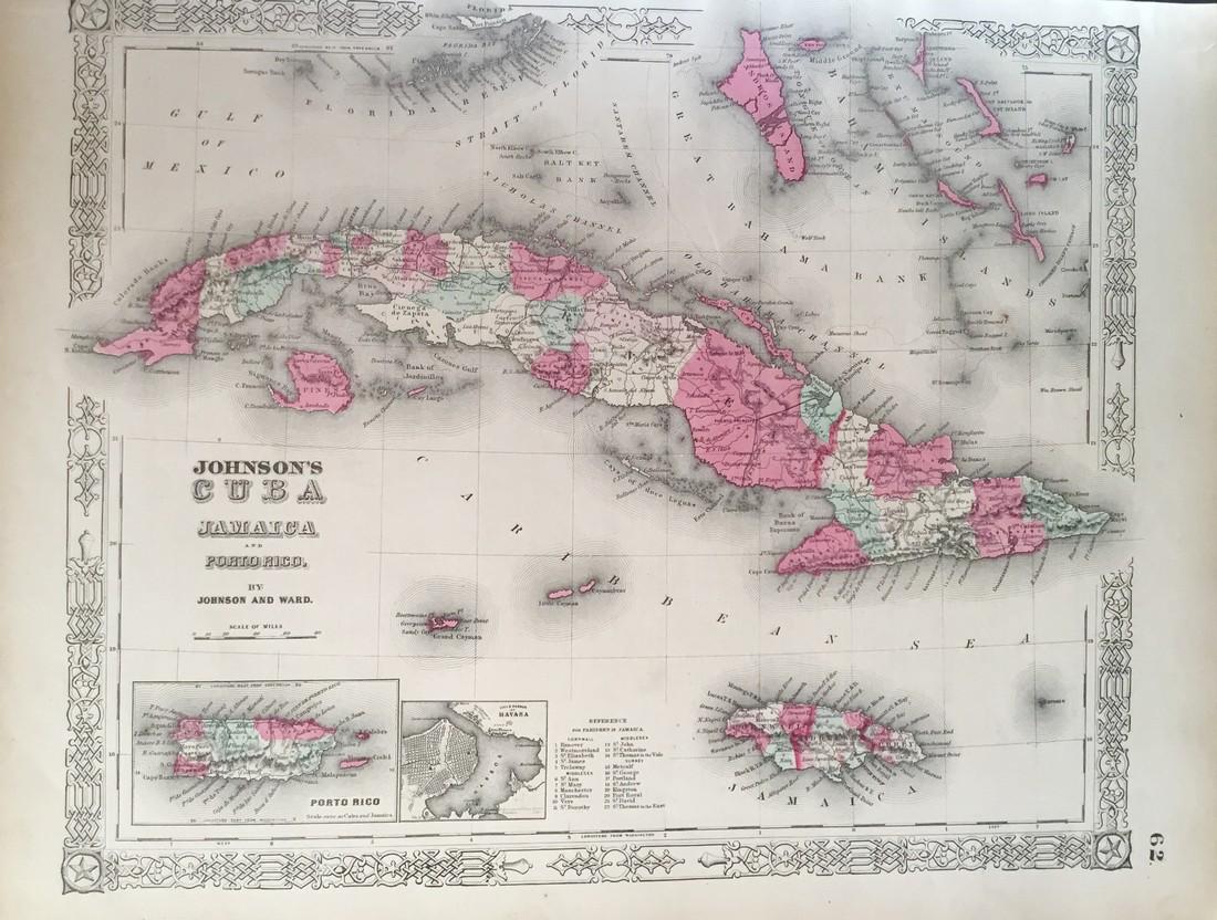 Cuba, Jamaica, Bahamas and insert of Puerto Rico (1 of 1)