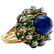 La Triomphe Lapis Natural Diamonds Enamel Ring 18K Gold