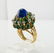 La Triomphe Lapis Natural Diamonds Enamel Ring 18K Gold - 4