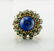 La Triomphe Lapis Natural Diamonds Enamel Ring 18K Gold - 6
