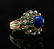 La Triomphe Lapis Natural Diamonds Enamel Ring 18K Gold - 7