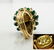 La Triomphe Lapis Natural Diamonds Enamel Ring 18K Gold - 8