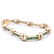 18k Yellow Gold Emerald and Diamond Bracelet - 2