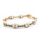 18k Yellow Gold Emerald and Diamond Bracelet - 3