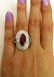 GIA 4.70CT Vintage Ruby and Diamond Cluster Dinner 18k - 4