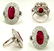 GIA 4.70CT Vintage Ruby and Diamond Cluster Dinner 18k - 8
