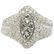 Engagement Natural Diamond Ring Invisible Set 14K White