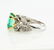 Natural Colombian Emerald Diamond Ring 18K White Gold - 10