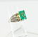 Natural Colombian Emerald Diamond Ring 18K White Gold - 8