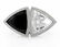 GIA 3.88ct Estate Vintage Crossover Bypass Diamond Onyx