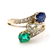 2.09ct Victorian Antique Green Emerald, Sapphire and