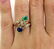 2.09ct Victorian Antique Green Emerald, Sapphire and - 4