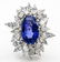 GIA 15.49ct Estate Vintage No Heat Blue Sapphire