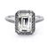 GIA 2.59ct Estate EMERALD cut Diamond Solitaire