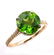 3.40ct ROUND Cut PERIDOT Engagement DIAMOND Wedding