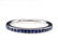 Bright Blue Round Sapphire 1/2CT Eternity Platinum RING - 10