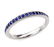 Bright Blue Round Sapphire 1/2CT Eternity Platinum RING
