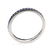 Bright Blue Round Sapphire 1/2CT Eternity Platinum RING - 6