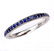 Bright Blue Round Sapphire 1/2CT Eternity Platinum RING - 7