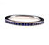 Bright Blue Round Sapphire 1/2CT Eternity Platinum RING - 8
