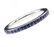 Bright Blue Round Sapphire 1/2CT Eternity Platinum RING - 9