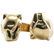 Genuine Ruby Panther Ring 14K Gold Two Animal Panthers