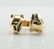Genuine Ruby Panther Ring 14K Gold Two Animal Panthers - 2