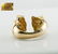 Genuine Ruby Panther Ring 14K Gold Two Animal Panthers - 7