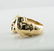 Genuine Ruby Panther Ring 14K Gold Two Animal Panthers - 8
